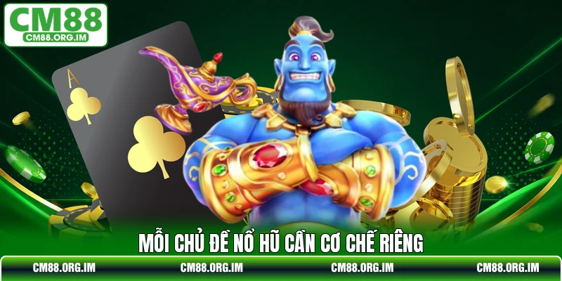 Mỗi chủ đề nổ hũ cần cơ chế riêng